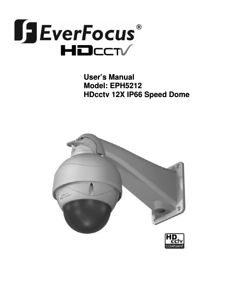 Page 1 of the manual User Manual EverFocus EPH5212