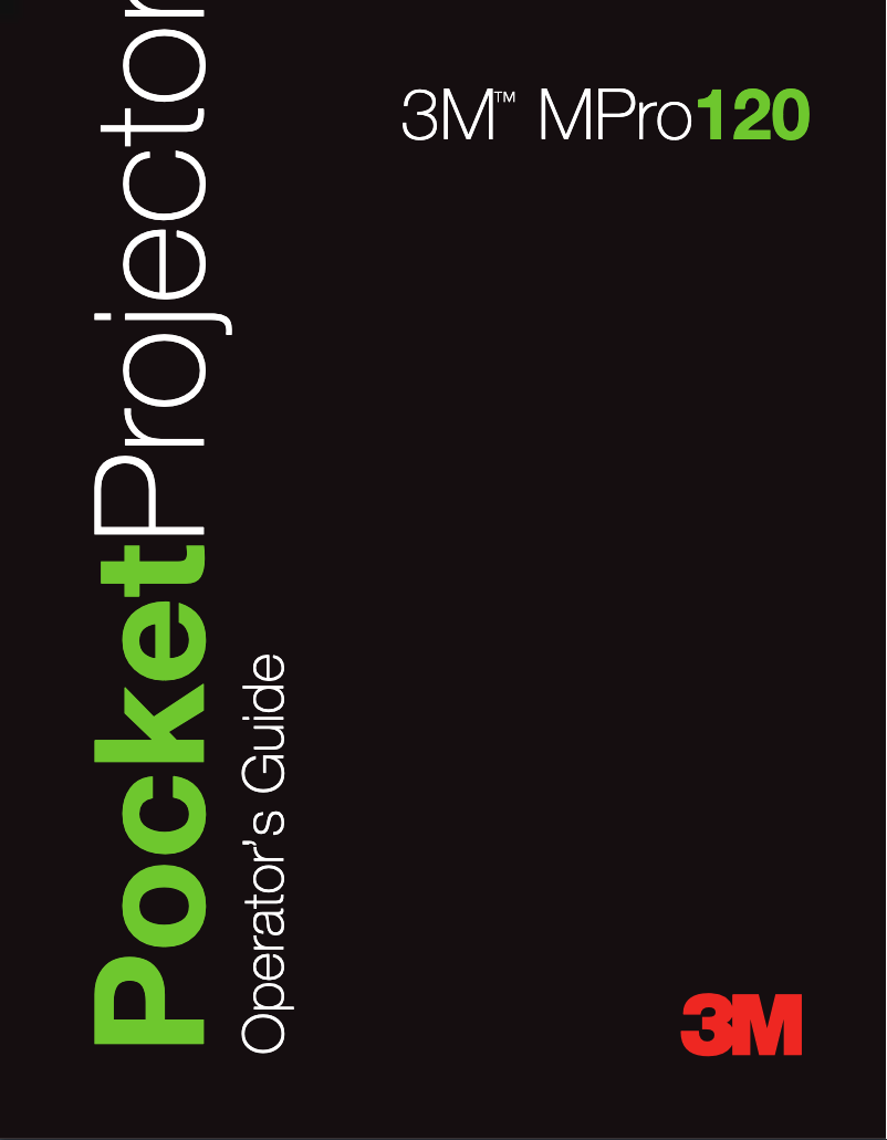 First page image of the manual for MPro120