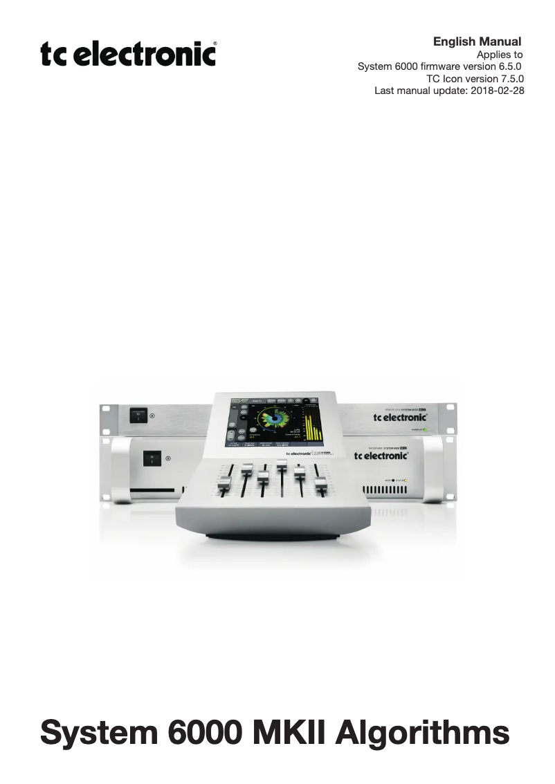 Page 1 of the manual User Manual TC Electronic FILM 6000 MKII