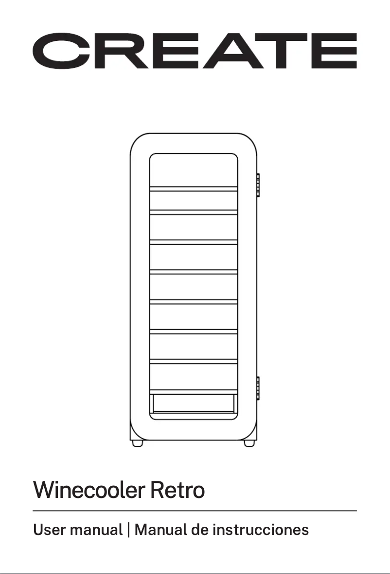 First page image of the manual for Winecooler Retro
