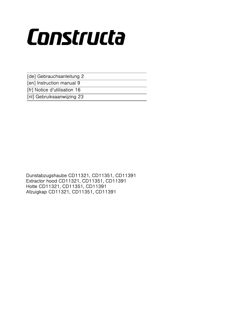 First page image of the manual for CD11321