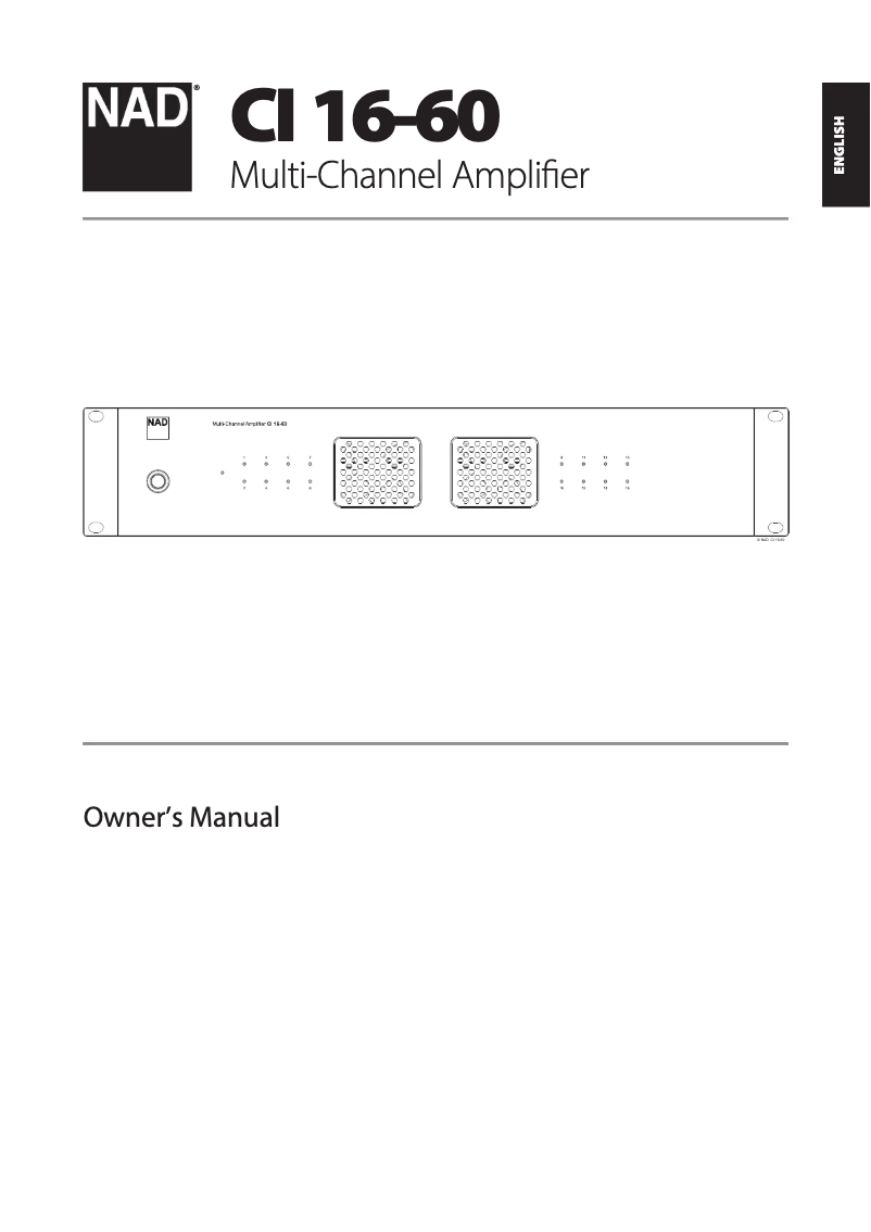 First page image of the manual for CI 16-60 DSP