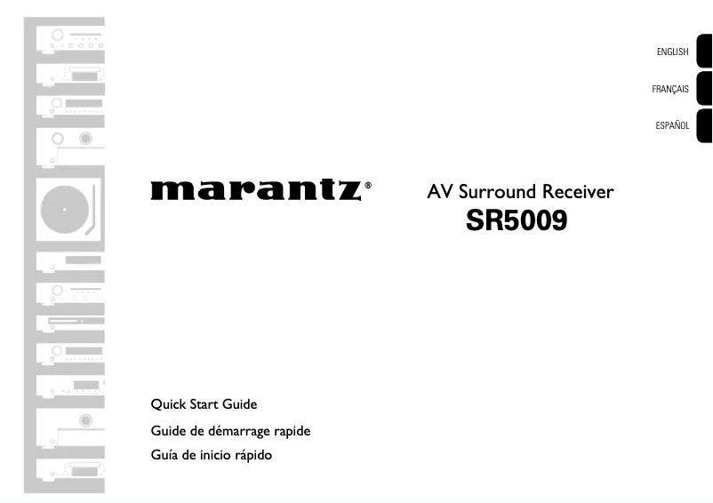 Page 1 of the manual Quick Start Guide Marantz SR5009