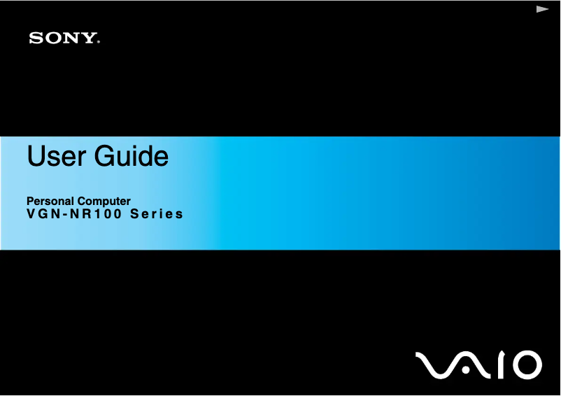 Page 1 of the manual User Manual Sony Vaio VGN-NR120Q