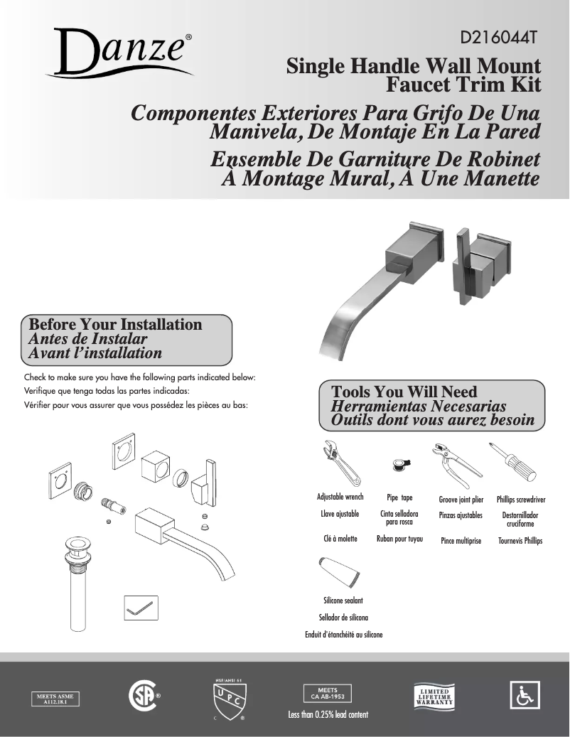 Image de la première page du manuel de l'appareil D216044