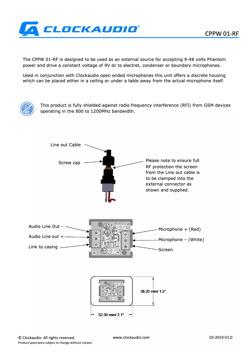 First page image of the manual for C 3100-RF-CP