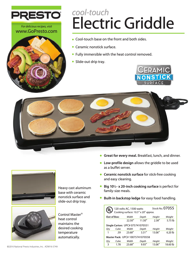 First page image of the manual for cool-touch 07055