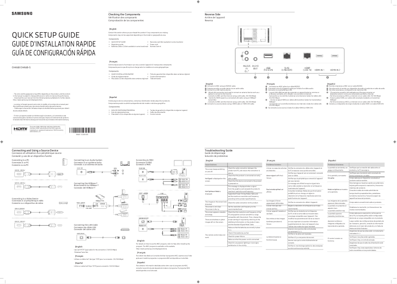 First page image of the manual for OH46B