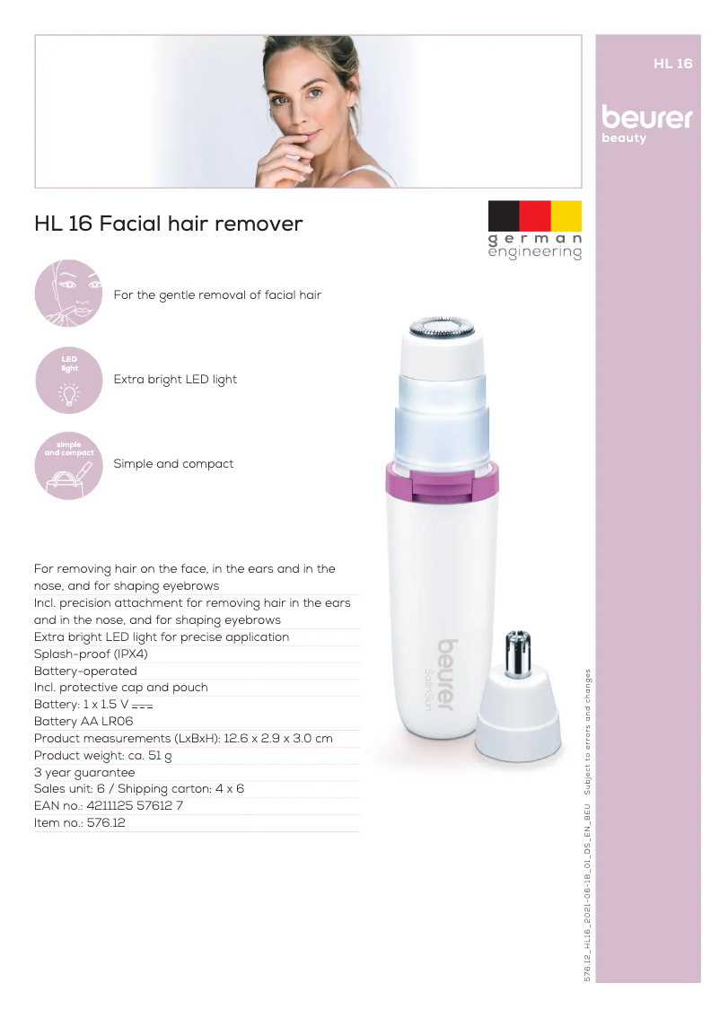 First page image of the manual for HL 16