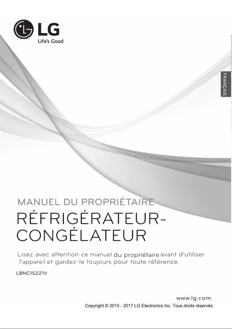 First page image of the manual for LBNC15221V