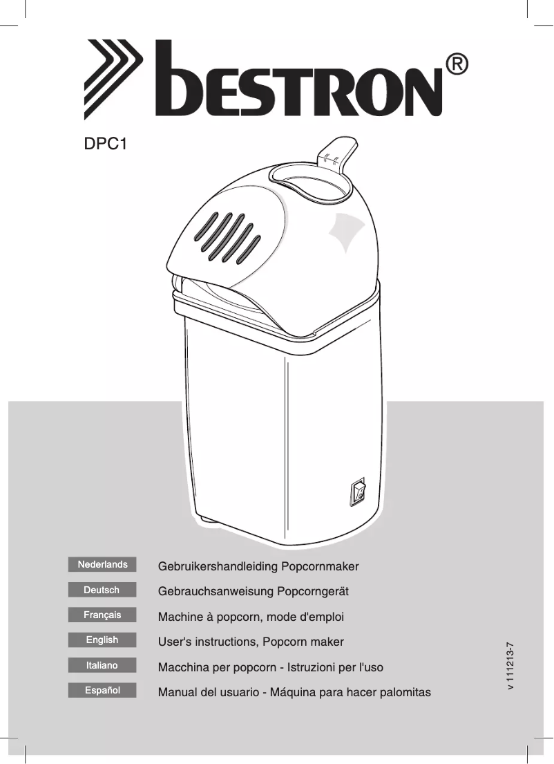 Page 1 of the manual User Manual Bestron DPC1