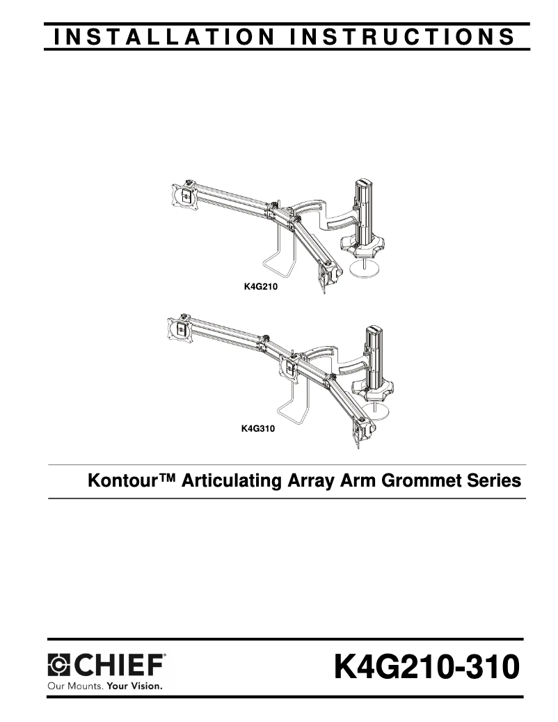 Page 1 of the manual User Manual Chief K4G210B
