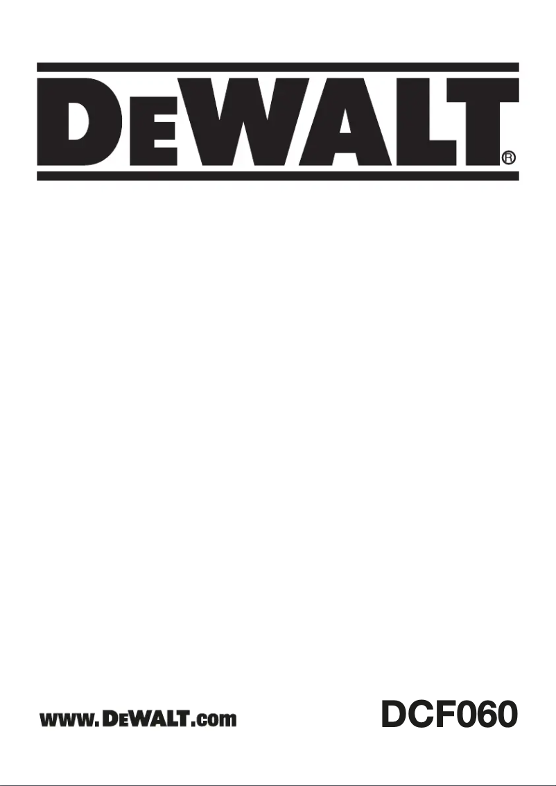 First page image of the manual for DCF060