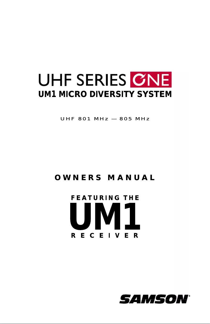 First page image of the manual for UM1 Micro