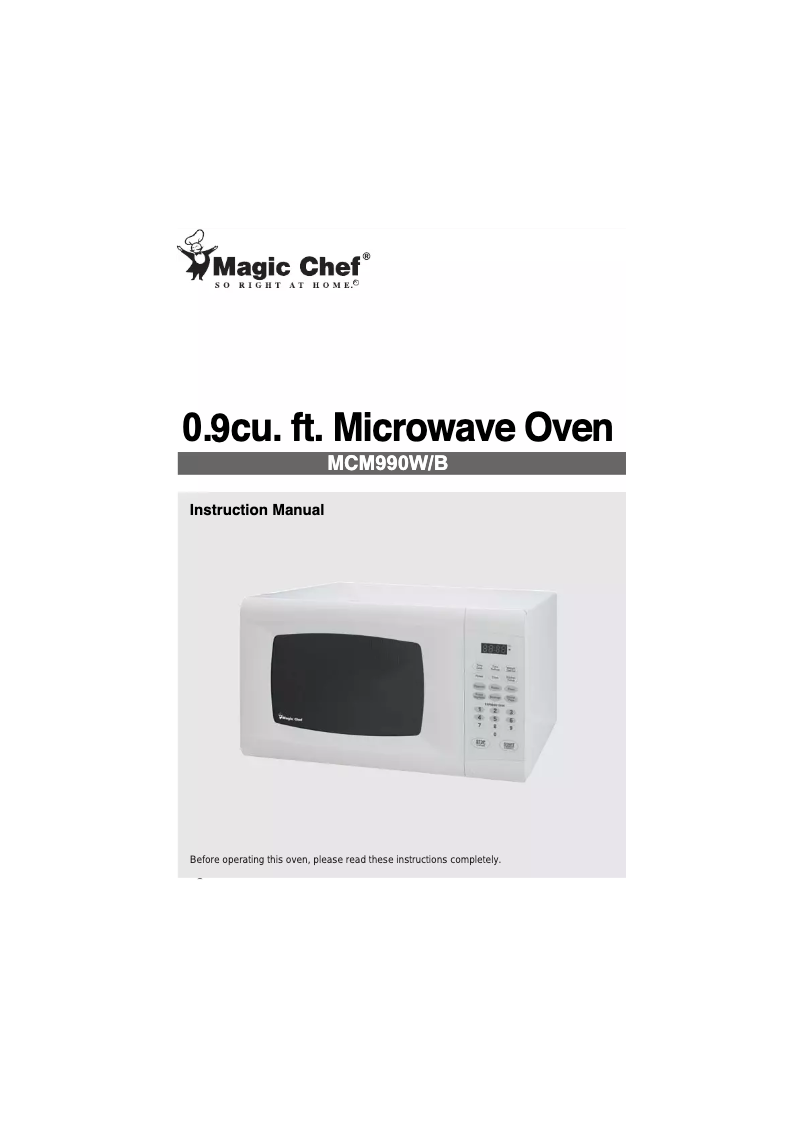 Image de la première page du manuel de l'appareil MCM990B