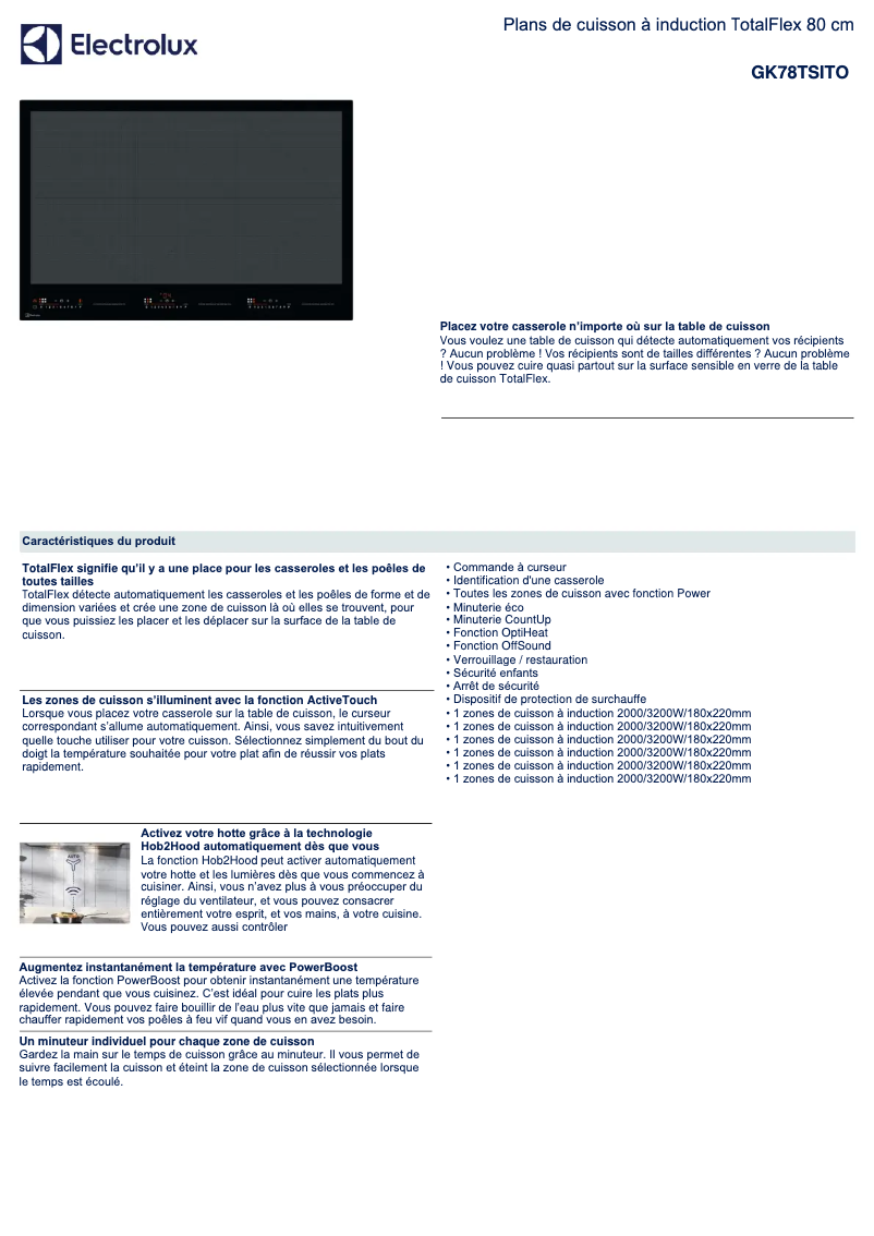 First page image of the manual for GK78TSITO