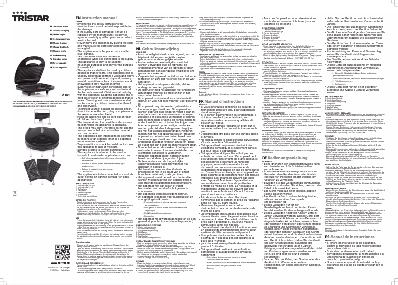 Page 1 of the manual User Manual TriStar SA-3094