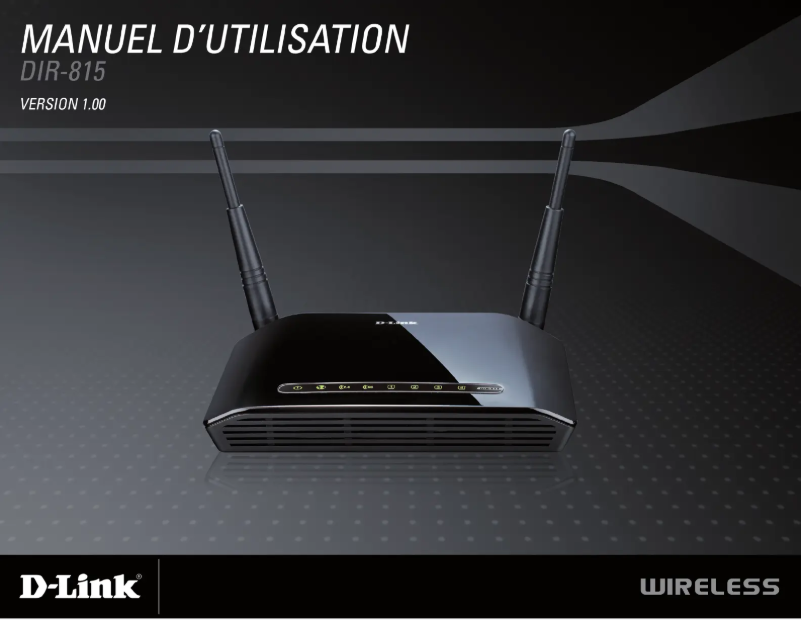 First page image of the manual for DIR-815