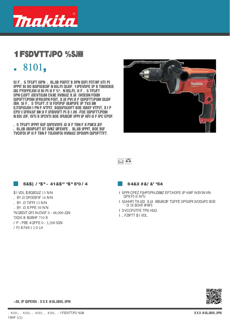 First page image of the manual for M8101