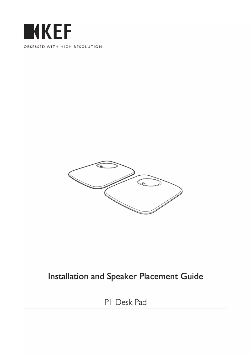 Page 1 of the manual User Manual KEF P1