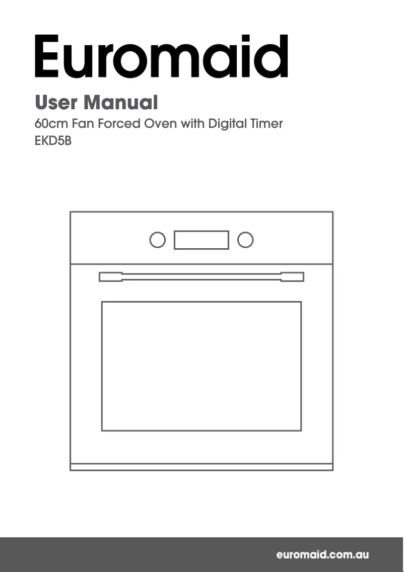 First page image of the manual for EKD5B