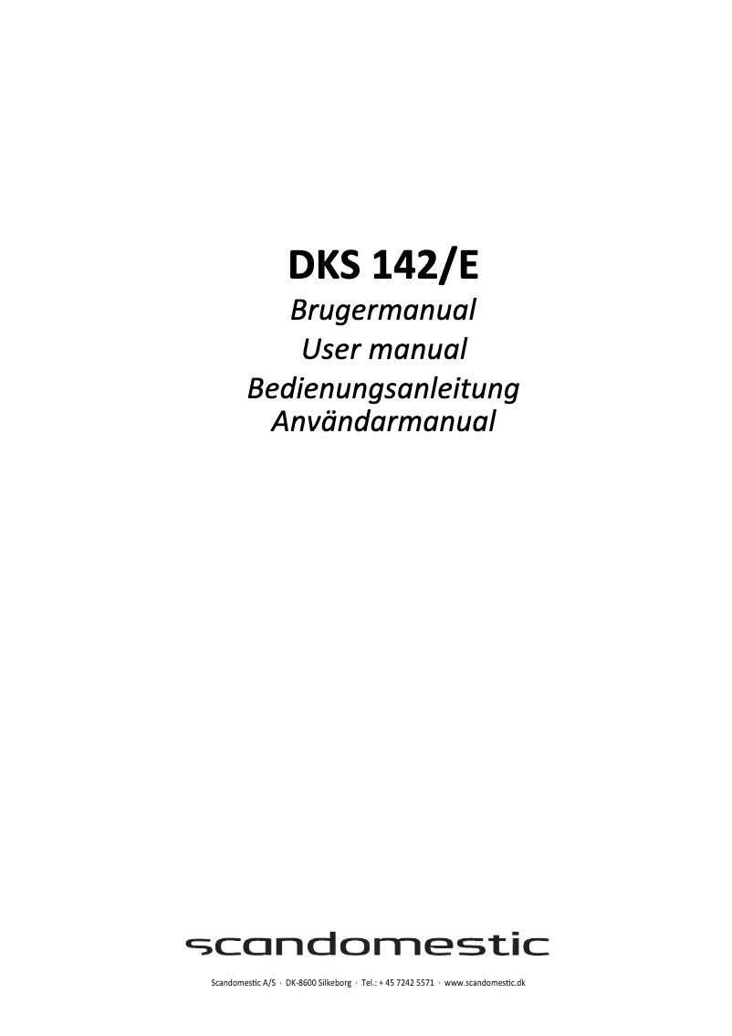 First page image of the manual for DKS 142 E