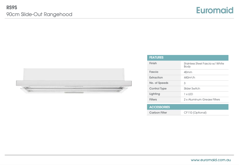 First page image of the manual for RS9S