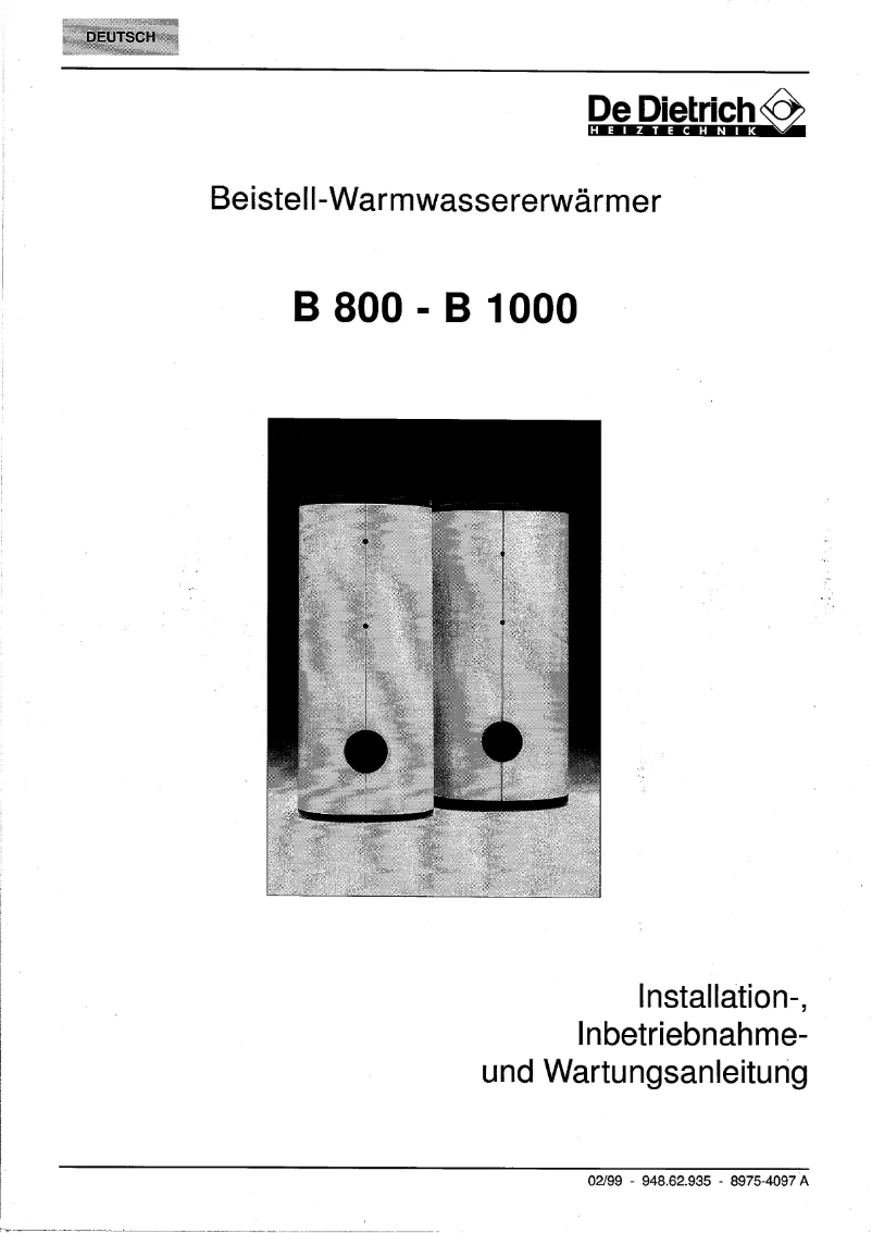 First page image of the manual for B 1000