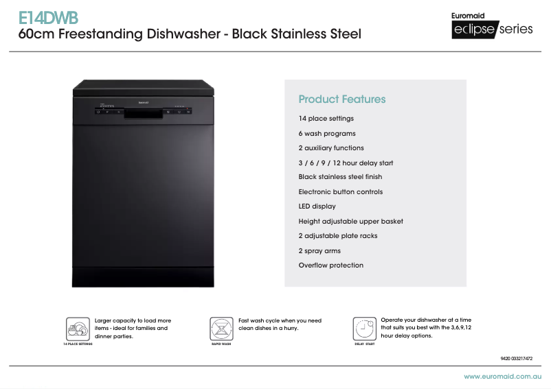 First page image of the manual for E14DWB