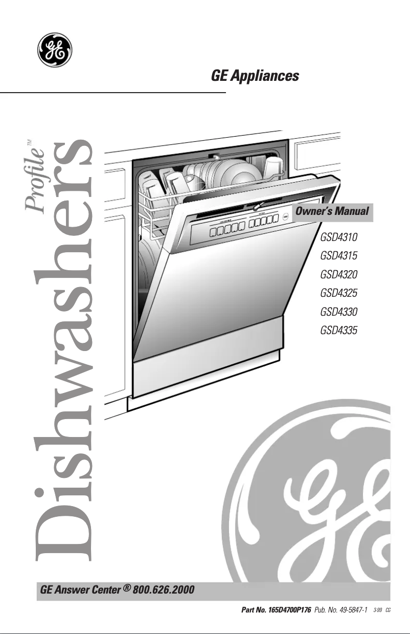 Page 1 of the manual User Manual GE GSD4310