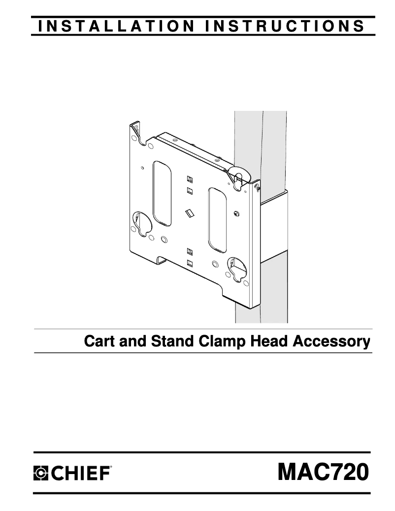 First page image of the manual for MAC720