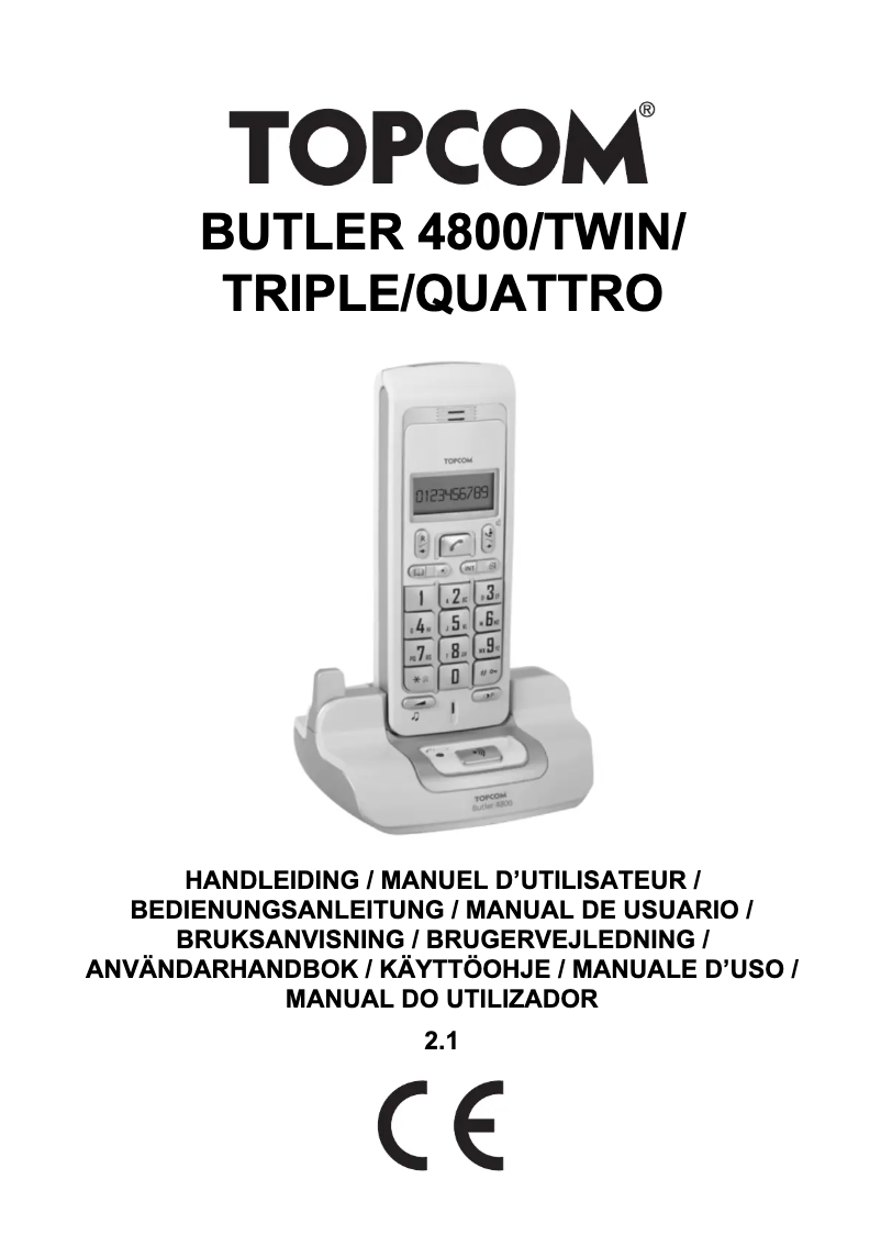 First page image of the manual for Butler 4800
