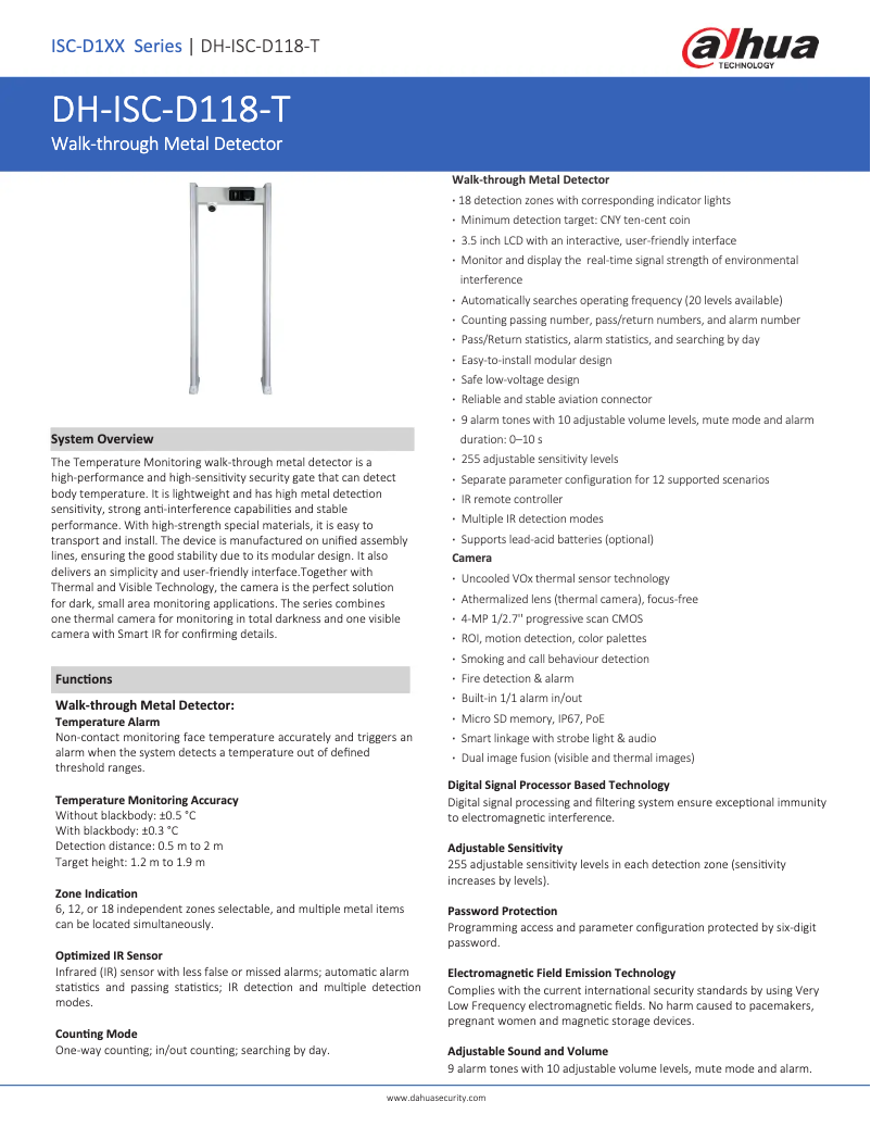 First page image of the manual for ISC-D118-T