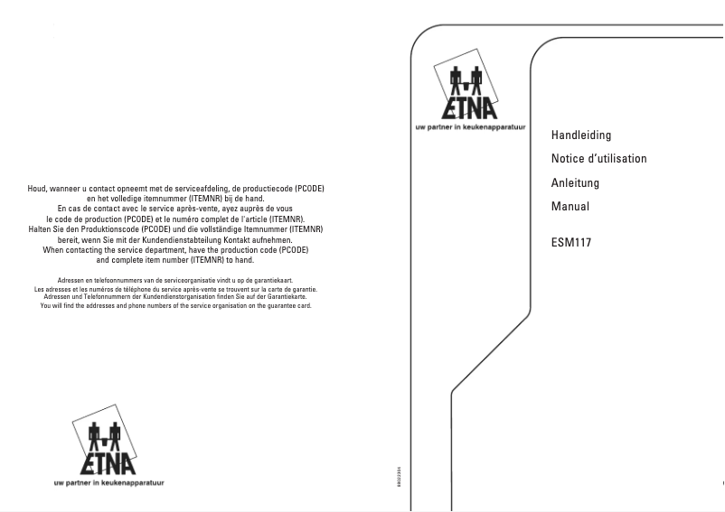 Page 1 of the manual User Manual Etna ESM117