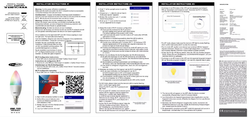 Image de la première page du manuel de l'appareil HWL 1101
