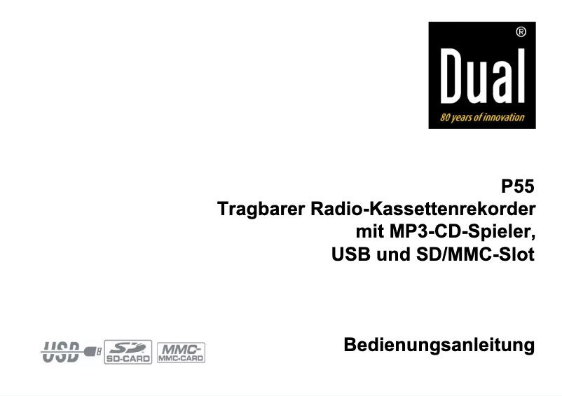 Page 1 of the manual User Manual Dual P55