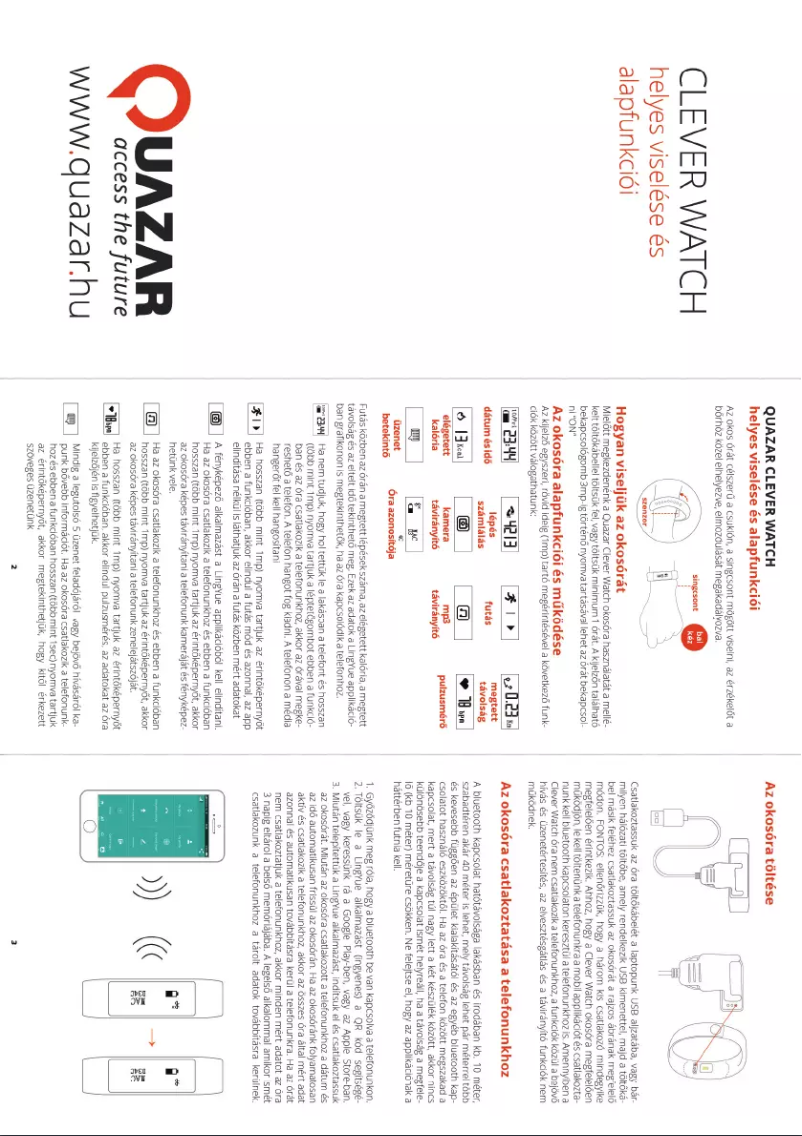 Page 1 of the manual User Manual Quazar Clever Watch