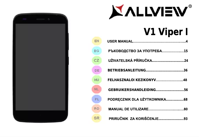 Page 1 of the manual User Manual Allview V1 Viper i
