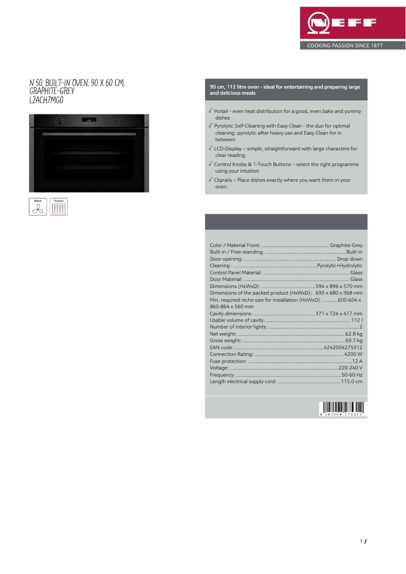 First page image of the manual for L2ACH7MG0