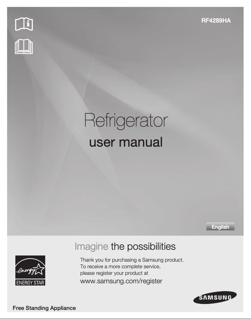 Page 1 of the manual User Manual Samsung RF4289HARS