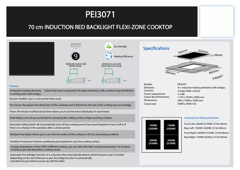 First page image of the manual for PEI 3071