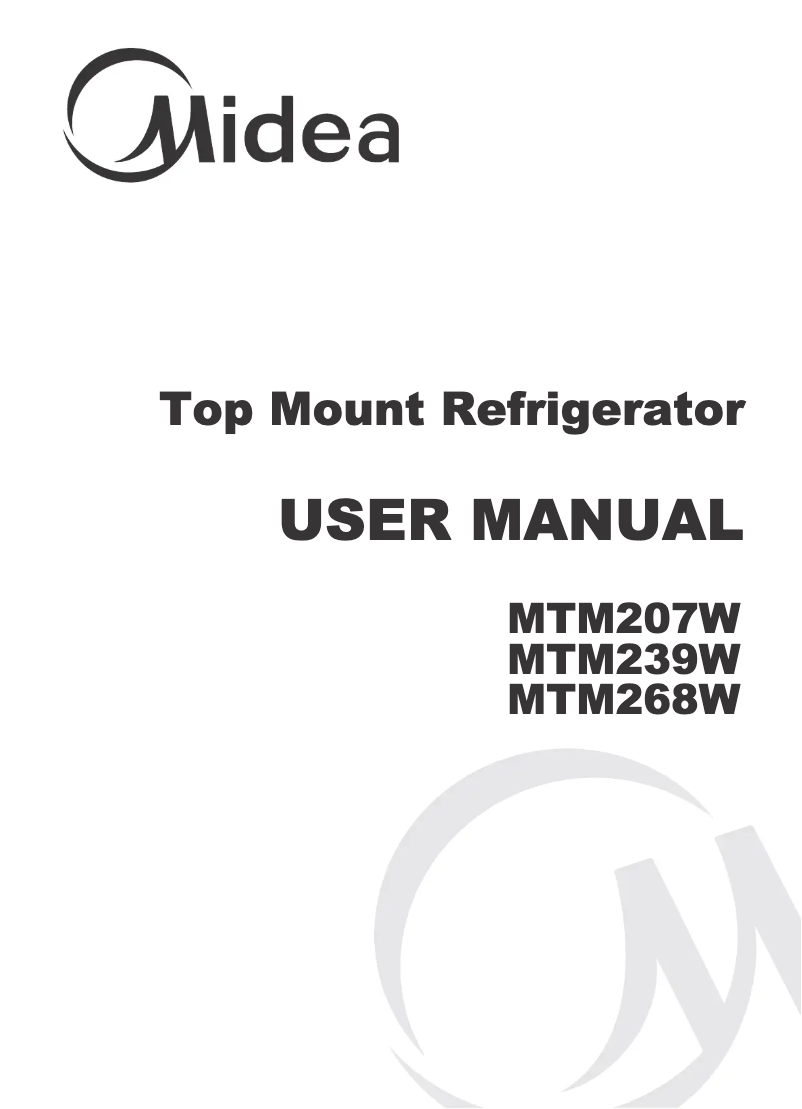 First page image of the manual for MTM268W
