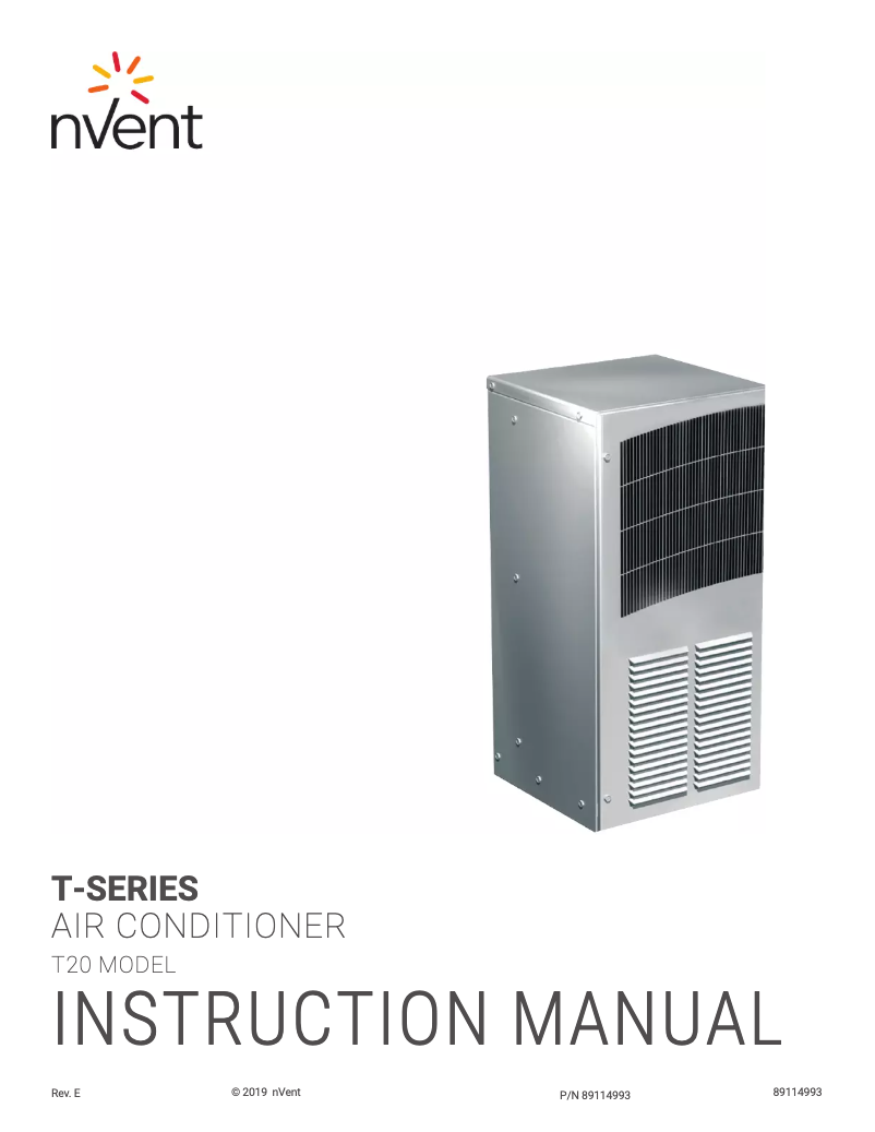 Image de la première page du manuel de l'appareil T20