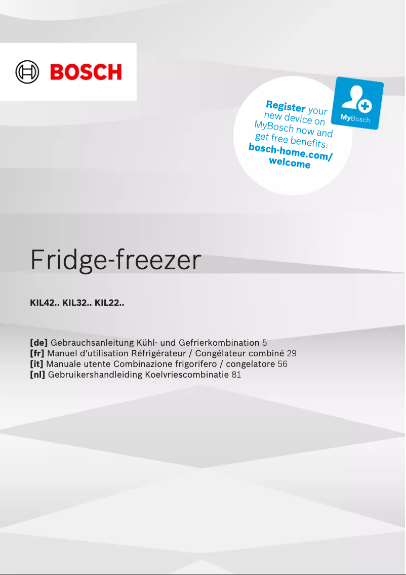 First page image of the manual for KIL42EDD1