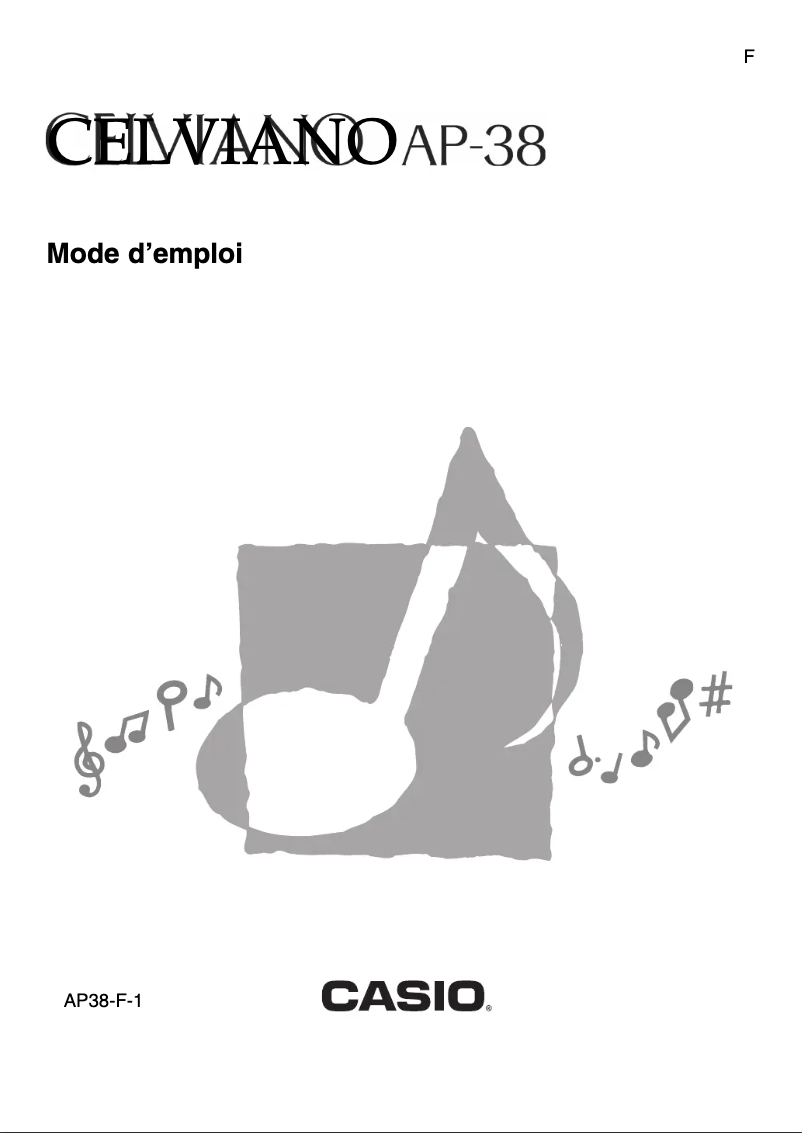 Page 1 of the manual User Manual Casio Celviano AP-38