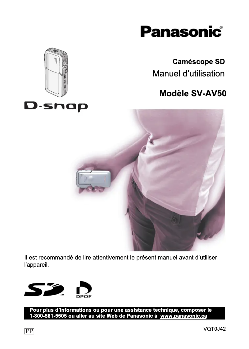 Page 1 of the manual User Manual Panasonic SV-AV50