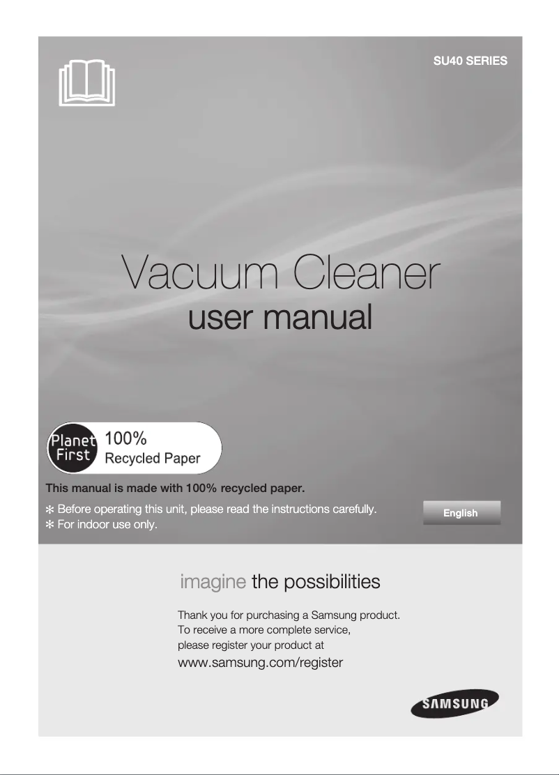 Page 1 of the manual User Manual Samsung SU4040