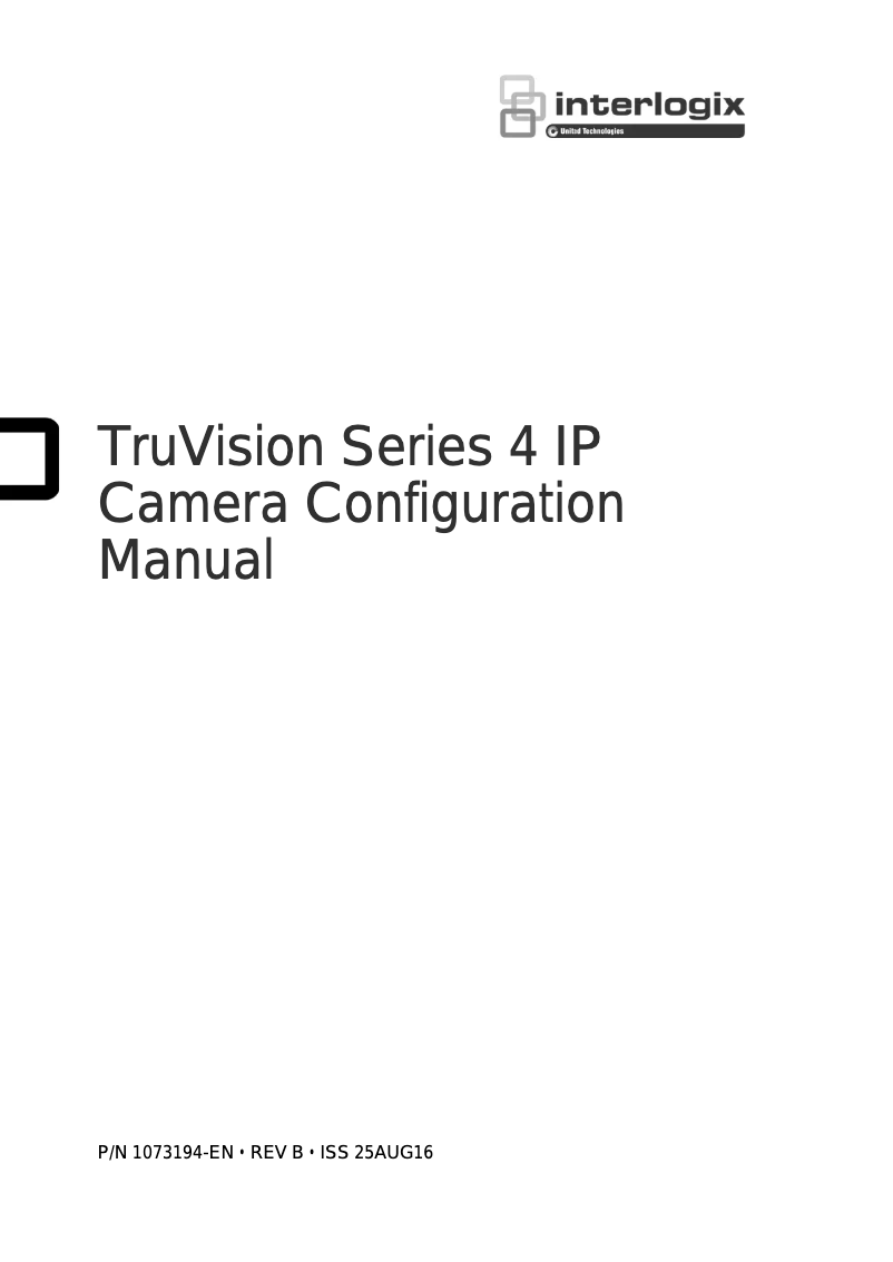 Page 1 of the manual User Manual Interlogix TruVision TVD-5406