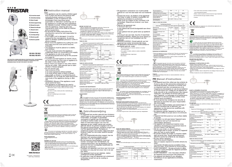 First page image of the manual for VE-5933