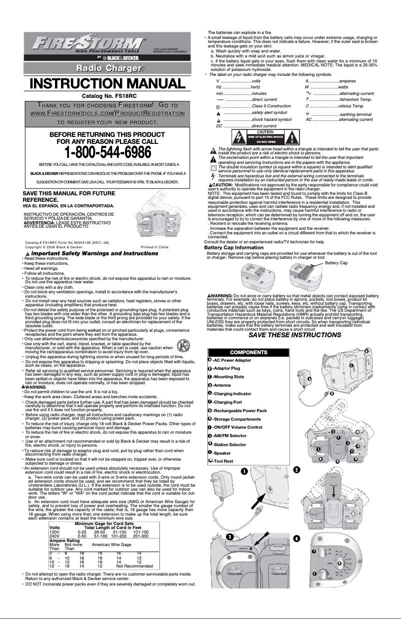 First page image of the manual for FS18RC